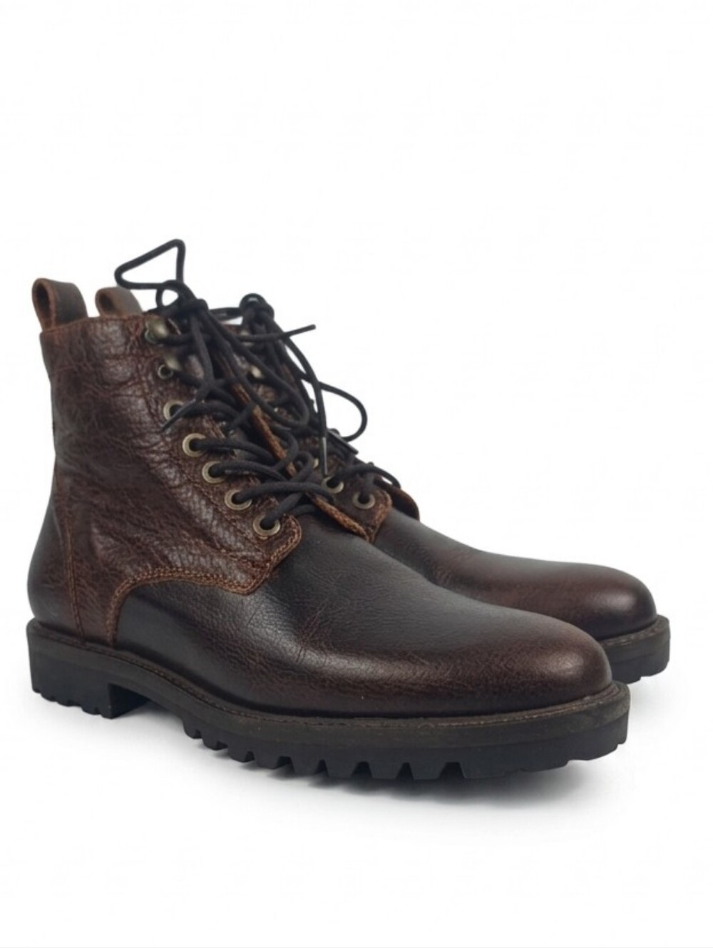 Patina‎ Portland London Brown Leather Lace Up Men's Boots Size EU 43- US 9
